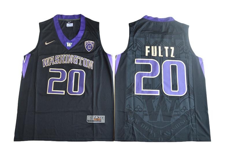 2017 Washington Huskies Markelle Fultz #20 College Basketball Jersey - Black->more ncaa teams->NCAA Jersey